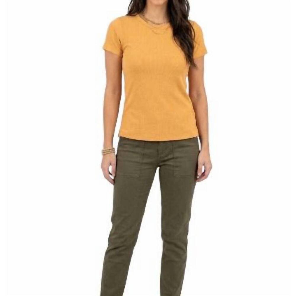 NEW DYLAN rowan rib short sleeve tee in sunset